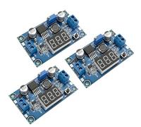 LYLANMO LM2596S Lot de 3 convertisseurs DC-DC réglables avec affichage numérique de tension d'entrée 4-40 V Sortie 1,25-37 V 3 A