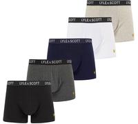 Lyle And Scott 5-Pack Miller Trunks Blk/Nvy/Gry Moyen Male