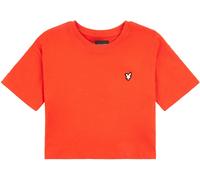 Lyle And Scott Boxy Crop T-Shirt Junior Girls Mandarin Red 14-15 ans Female