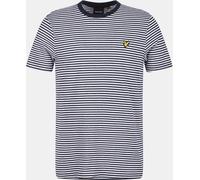 Lyle And Scott Men's Stripe Regular Fit T-Shirt Dk Navy/ White M Male