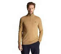 Lyle and Scott Pull de golf zippé 1/4 pour homme, sable, S