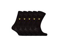 Lyle & Scott 5-pack Golden Eagle Logo Chaussettes Pour Hommes, Noir
