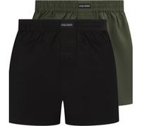 Lyle & Scott Busby 2 Pack Cotton Boxer Short Black/climbing Ivy Taille: L | Sous-vêtements Outlet | Homme | Le Noir