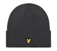 Lyle & Scott Chapeau de Bonnet brodé en Tricot Unisexe - Mid Gris Marl