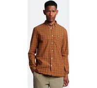 Lyle & Scott Check Poplin Shirt Victory Orange/olive Taille: S | Casual chemises Outlet | Homme | Orange