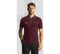 Lyle & Scott Co-ordinate Print Tipped Polo Shirt Burgundy/ Mid Grey Marl Taille: S | Polos Outlet | Homme | Gris