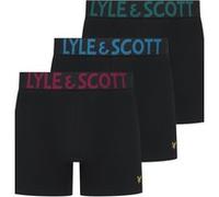 Lyle & Scott Daniel 3 Pack Underwear Black Multi Waistbands Taille: S | Sous-vêtements Outlet | Homme | Le Noir