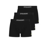 Lyle & Scott Devon Lot de 3 boxers en coton pour homme, Noir , M