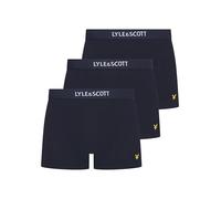 Lyle & Scott Devon Lot de 3 boxers en coton pour homme, Pervenche, S