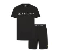 Lyle & Scott Ensemble de détente Oakley en coton pour homme - T-shirt confortable et short - Pyjama décontracté pour homme (XL, Noir)