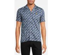 Lyle & Scott Floral Print Resort Shirt Dark Navy Taille: M | Casual chemises Outlet | Homme | Bleu