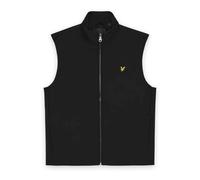 Lyle & Scott - Gilet Softshell à Col Cheminée et Dos en Maille - Homme - Vestes - Noir - Taille: XS