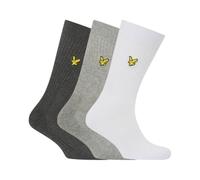 Lyle & Scott Hamilton Lot de 3 paires de chaussettes pour homme Blanc/gris/gris foncé