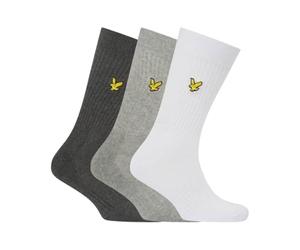 Lyle & Scott Hamilton Lot de 3 paires de chaussettes pour homme Blanc/gris/gris foncé