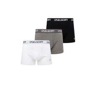 Lyle & Scott Homme Barclay Boxer Not Applicable, Multicolore (Bright White/Black/Grey Marl 004), Large (Taille Fabricant: Large)