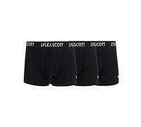 Lyle & Scott Barclay Boxer, Noir (Black 002), (Taille Fabricant: Large) (Lot de 3) Homme