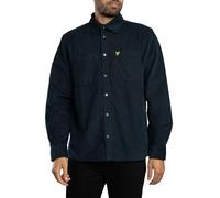 Lyle & Scott Homme Chemise en Velours Côtelé, Dark Navy, L
