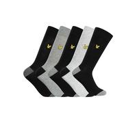 Lyle & Scott Homme Paquet De 5 Chaussettes Graham Premium, Black/Grey Marl/Light Grey Marl/Dark Grey Marl, One Size