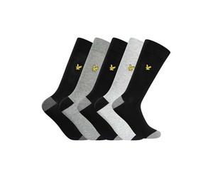 Lyle & Scott Homme Paquet De 5 Chaussettes Graham Premium, Black/Grey Marl/Light Grey Marl/Dark Grey Marl, One Size