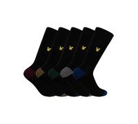 Lyle & Scott Homme Paquet De 5 Chaussettes Graham Premium, Black, One Size