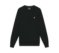Lyle & Scott, Homme, Pulls, Noir, Taille: S Pull Ras du Cou en Coton Mérinos