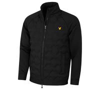 Lyle & Scott Hommes Carreaux Édredon Arrière Polaire Aigle Logo Veste 50% OFF