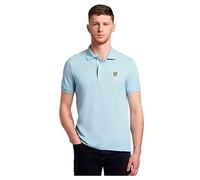 Lyle & Scott Hommes Polo Uni À Rappel Bleu Clair S