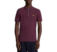 Lyle & Scott Hommes Polo Uni À Rappel Bordeaux XL