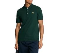Lyle & Scott Polo Hommes Uni à rappel Vert foncé Taille M