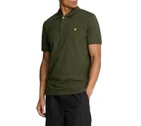 Lyle & Scott Hommes Polo Uni À Rappel Vert Olive XXL