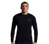 Lyle & Scott Hommes Pull Col Ras du Cou en Coton Mérinos