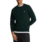 Lyle & Scott Hommes Sweat-Shirt Délavé Col Ras du Cou Vert Foncé M