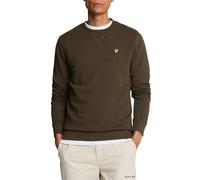 Lyle & Scott Hommes Sweat-Shirt Délavé Col Ras du Cou Vert Olive L