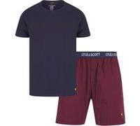 Lyle & Scott Kyle Short Sleeve Tee And Woven Short Sleep Set Peacoat/runy Taille: XXL | Sous-vêtements Outlet | Homme