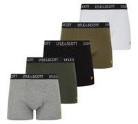 Lyle & Scott Miller 5 Pack Trunks Black/capers/bright White/grey Marl/cli Taille: S | Sous-vêtements Outlet | Homme | Le Noir