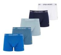 Lyle & Scott Miller 5 Pack Trunks Peacoat/bright White/arona/real Teal/na Taille: S | Sous-vêtements Outlet | Homme | Blanche
