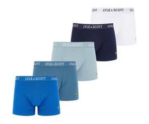 Lyle & Scott Miller 5 Pack Trunks Peacoat/bright White/arona/real Teal/na Taille: S | Sous-vêtements Outlet | Homme | Blanche
