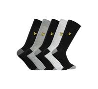 Lyle & Scott Homme Paquet De 5 Chaussettes Graham Premium, Black/Grey Marl/Light Grey Marl/Dark Grey Marl, One Size