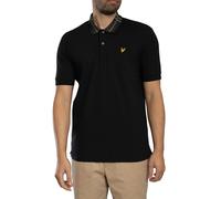 Lyle & Scott Pour des hommes Polo à col tartan, Noir