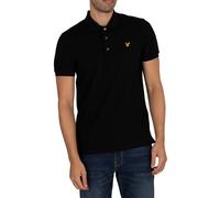 Lyle & Scott Pour des hommes Polo uni en coton bio, Noir