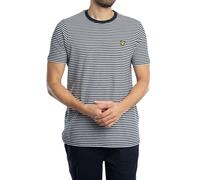 Lyle & Scott Pour des hommes T-shirt à rayures bretonnes en mélange de lin, blan