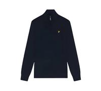 Lyle & Scott - Pull Coton Mérinos avec Fermeture Éclair 1/4 - Homme - Pulls - Bleu - Taille: S