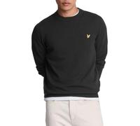 Lyle & Scott Pull de Golf brodé à col Rond Homme - Noir de Jais - L