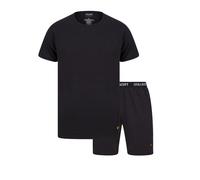 Lyle & Scott Pyjama court 'Charlie' jaune / noir, Taille M