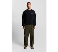 Lyle & Scott Script Brushback Crew Neck Sweatshirt Dark Navy Taille: XL | Pulls Outlet | Homme | Bleu