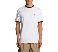 Lyle & Scott T-Shirt 'Ringer' bleu nuit / jaune / blanc, Taille M