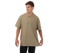Lyle & Scott SP400VB Polo uni à manches courtes en piqué gris chiné, Beige, 4XL