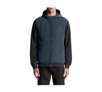 Lyle & Scott - Sweat à Capuche Bleu avec Fermeture Éclair et Poches - Homme - Sweatshirts et sweats à capuche - Bleu - Taille: M