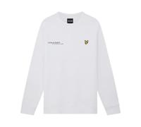 LYLE & SCOTT Sweat-shirt à col rond imprimé coordonné pour homme, blanc, M