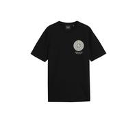 Lyle & Scott T-Shirt 'Born In The Borders' jaune clair / gris basalte / noir / blanc, Taille XXL